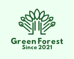 Green Forest Nature  logo design