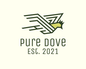 Royal Dove Outline  logo design