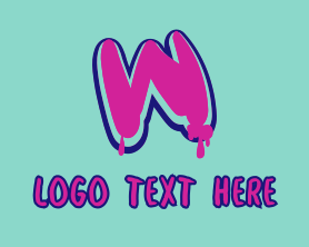 Vivid - Paint Graffiti Letter W logo design