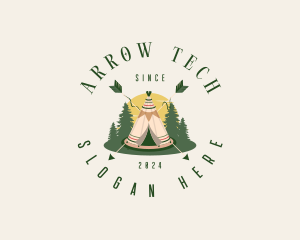 Teepee Hut Camping logo design