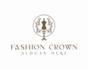 Floral Fashion Mannequin logo design