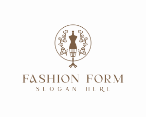 Mannequin - Floral Fashion Mannequin logo design