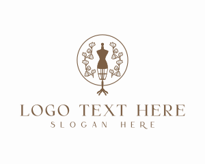 Torso - Floral Fashion Mannequin logo design