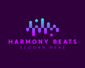 Frequency Soundwave Beat logo design