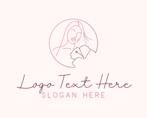 Lingerie - Floral Woman Beauty logo design
