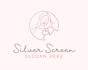 Naked - Floral Woman Beauty logo design