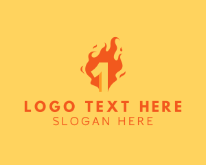 Grill - Burning Hot Fire logo design