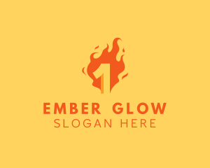 Ember - Burning Hot Fire logo design