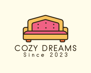 Retro Cushion Sofa logo design