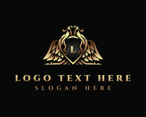 Luxury - Royalty Crown Wings logo design