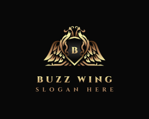 Royalty Crown Wings logo design