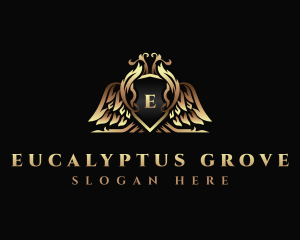 Royalty Crown Wings logo design