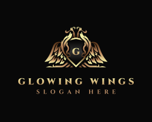 Royalty Crown Wings logo design