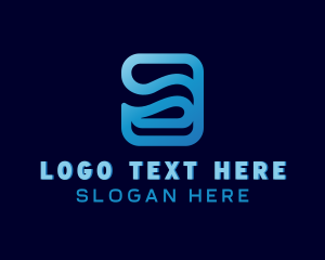 Cyberspace - Digital Technology Wave logo design