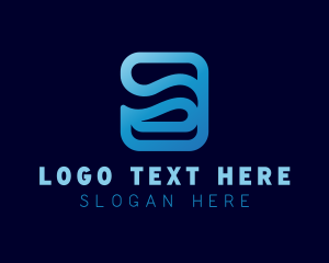 Firm - Digital Technology Wave logo design