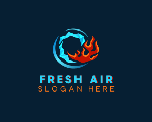 Cold Ice Flame  logo design