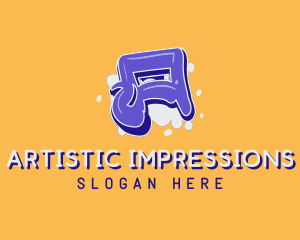 Blockbuster Graffiti Letter A  logo design