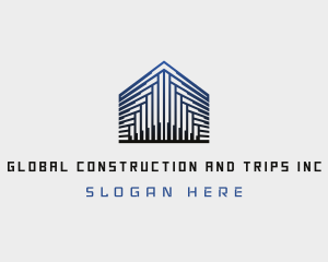 Establishment - Gradient Building Tower logo design