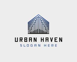 Gradient Building Tower logo design