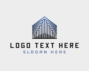 Architecture - Gradient Building Tower logo design