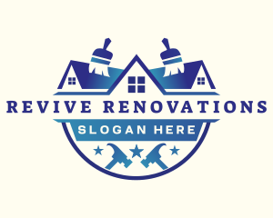 Renovation - Hammer Paint Renovation logo design