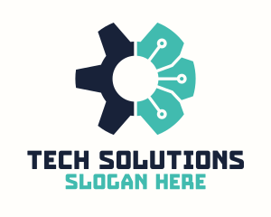 Solutions - Cyber Cog Tech Logistics logo design