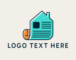 Loft - House Papers Real Estate logo design