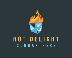 Ice Flame Heating logo design