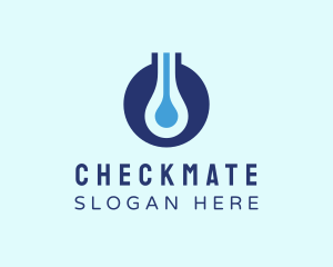 Modern Liquid Thermometer logo design