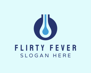 Modern Liquid Thermometer logo design