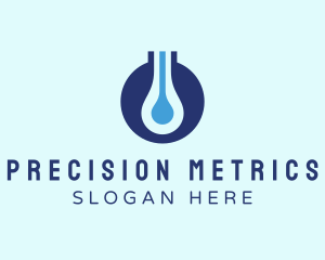 Measurement - Modern Liquid Thermometer logo design