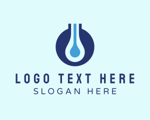 Liquid - Modern Liquid Thermometer logo design