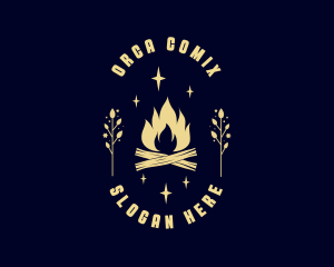 Camp Bonfire Nature Logo