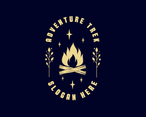 Trek - Camp Bonfire Nature logo design