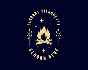 Camp Bonfire Nature logo design