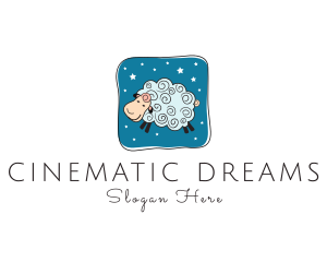 Night Nursery Sheep logo design