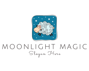 Midnight - Night Nursery Sheep logo design