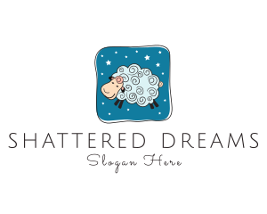 Night Nursery Sheep logo design