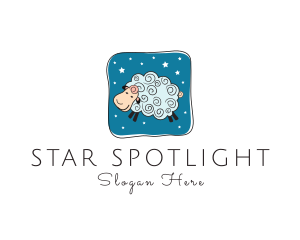 Night Nursery Sheep logo design