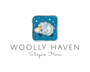 Sheep - Night Nursery Sheep logo design