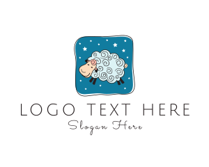 Night - Night Nursery Sheep logo design