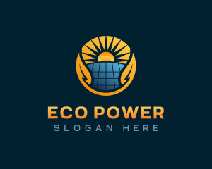 Renewable - Sustainable Solar Panel logo design