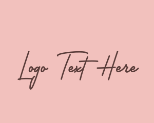 Feminine Cursive Business Logo