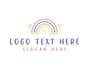 Postnatal - Kindergarten Rainbow Boho logo design