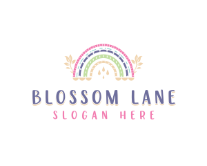 Kindergarten Rainbow Boho Logo