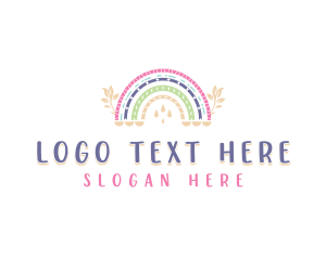 Kindergarten Rainbow Boho Logo