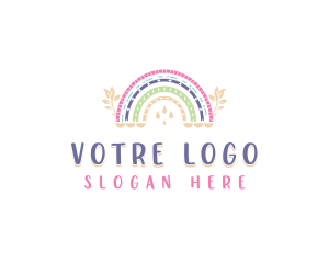 Kindergarten Rainbow Boho Logo