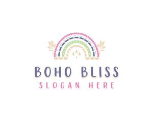 Kindergarten Rainbow Boho logo design