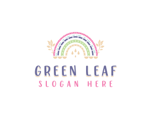 Daycare - Kindergarten Rainbow Boho logo design