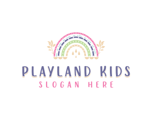 Kindergarten Rainbow Boho logo design